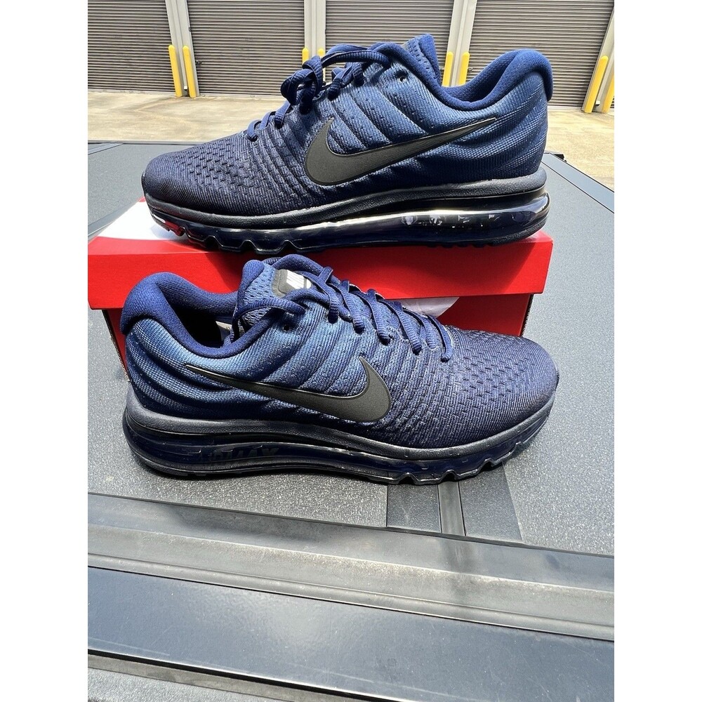 Nike Air Max 2017 Binary Blue Black Obsidian Sneakers 849559-405 Mens Size 10